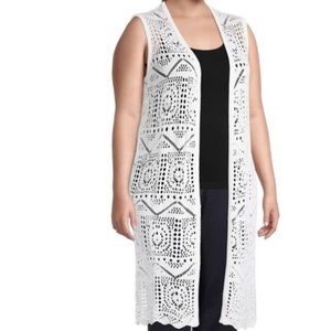 Chelsea & Theodore Lace Open Front Shrug